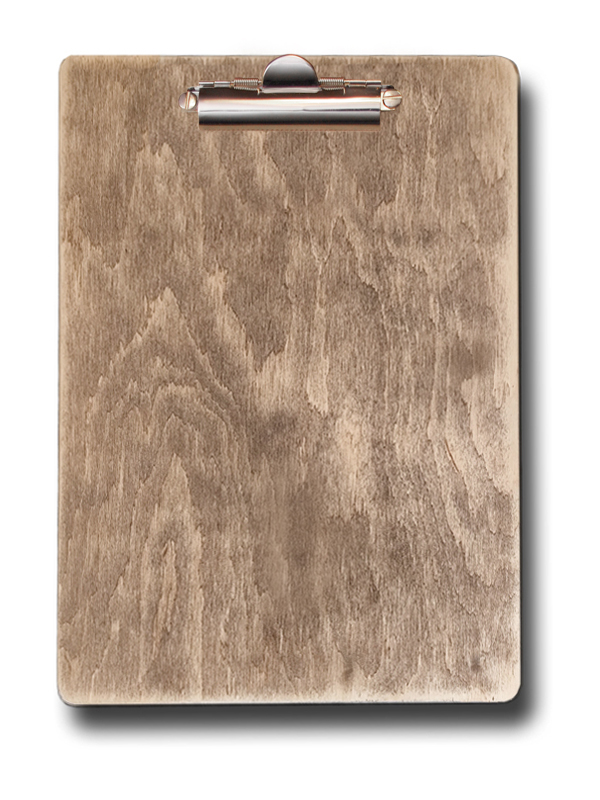 Klemmbrett Holz, A4, natur-rustikal, Blockklemme 2