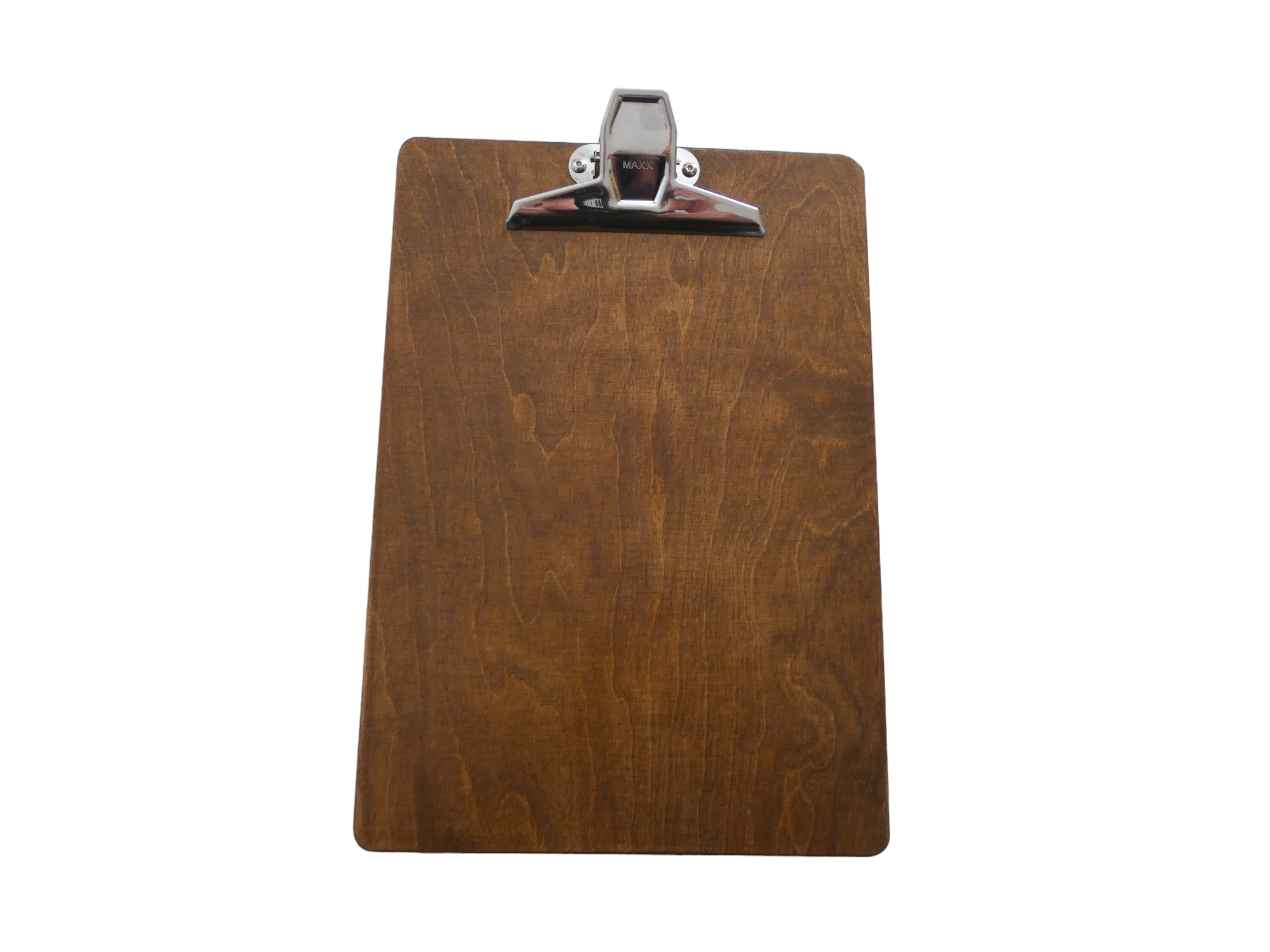 Klemmbrett Holz, A4, nussbraun-dkl., Blockklemme