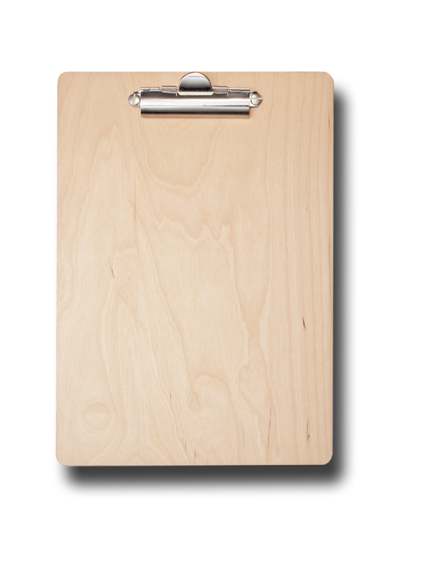 Klemmbrett Holz, A4, naturfarben, Blockklemme 2